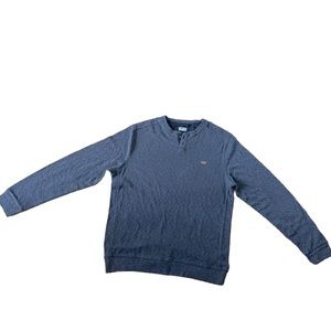 Levi's™️ Henley T Shirt Top Mens Medium Grey Thermal Long Sleeve Casual Outdoor